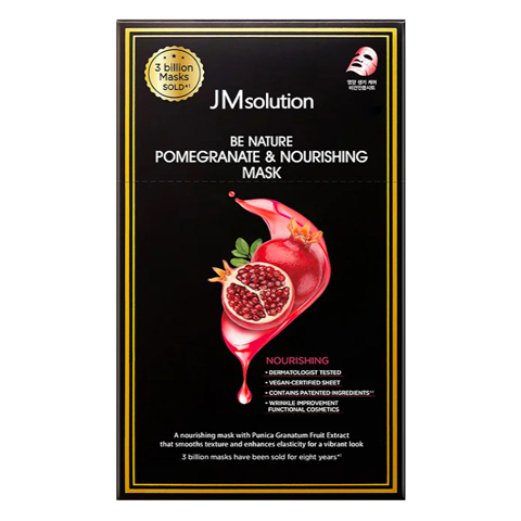 JM SOLUTION BE NATURE POMEGRANATE & NOURISHING MASK (24ml * 10ea)