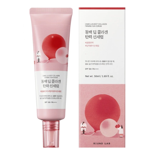 ROUND LAB CAMELLIA DEEP COLLAGEN FIRMING SUN SERUM SPF50+ PA++++ (50ml)