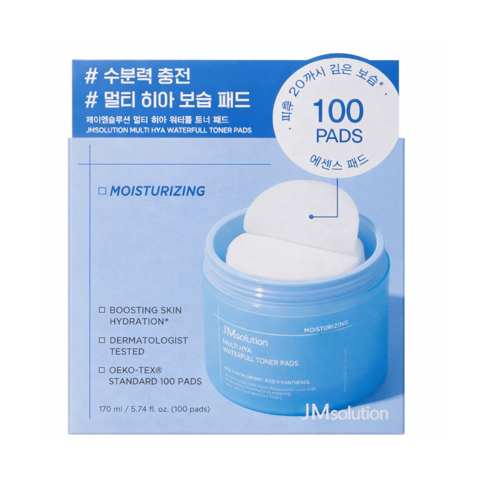 JM SOLUTION MULTI-HYA WATERFULL TONER PADS (100 pads)