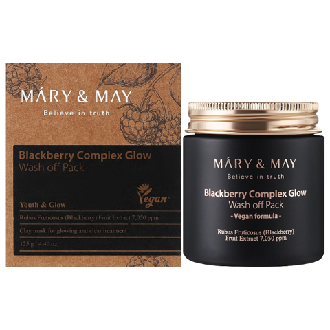 MARY&MAY VEGAN BLACKBERRY COMPLEX GLOW WASH OFF PACK (125gr)
