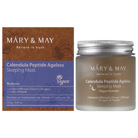 MARY&MAY VEGAN CALENDULA PEPTIDE AGELESS SLEEPING MASK (110gr)