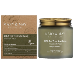 MARY&MAY VEGAN CICA TEA TREE SOOTHING WASH OFF PACK (125gr)