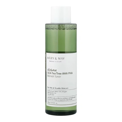 MARY&MAY VEGAN CICA TEA TREE AHA PHA BLEMISH TONER (200ml)