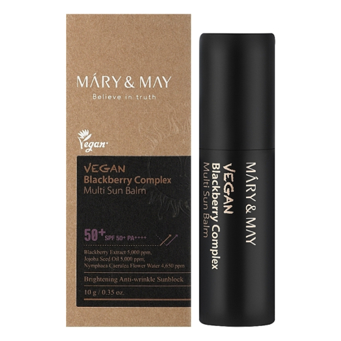MARY&MAY VEGAN BLACKBERRY COMPLEX MULTI SUN BALM SPF50+ PA++++ (10gr)