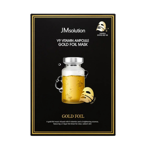 JM SOLUTION V9 VITAMIN AMPOULE GOLD FOIL MASK (35ml * 10ea)