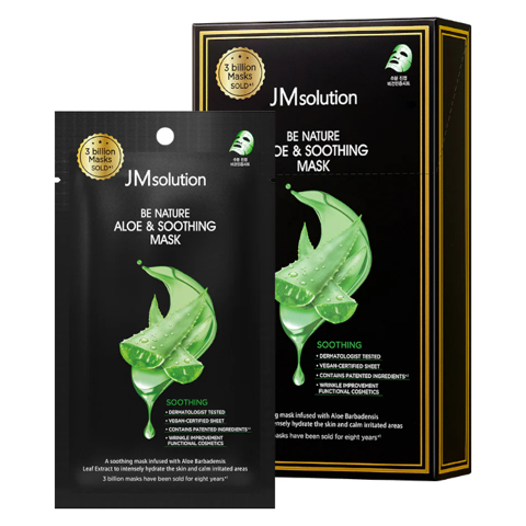 JM SOLUTION BE NATURE ALOE & SOOTHING MASK (24ml * 10ea)