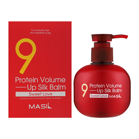 [SALE] MASIL 9 PROTEIN VOLUME UP SILK BALM (SWEET LOVE) (180ml) повреждена упаковка 