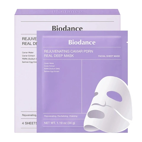 BIODANCE REJUVENATING CAVIAR PDRN REAL DEEP MASK (34gr* 4ea)  