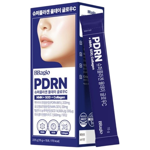 BBAGIO PDRN SUPER COLLAGEN ALL DAY GLOW C (225g, 15×15g)