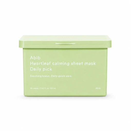 ABIB HEARTLEAF CALMING SHEET MASK DAILY PICK (350ml, 30sheets)