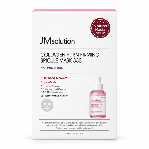 JMSOLUTION COLLAGEN PDRN FIRMING SPICULE MASK 333 (24ml×10ea)