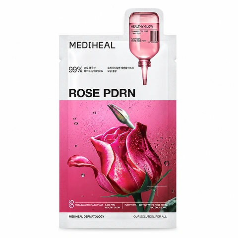 MEDIHEAL ROSE PDRN ESSENTIAL MASK HEALTHY GLOW (24ml×11ea)