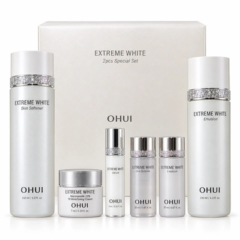 OHUI EXTREME WHITE 2PCS SPECIAL SET (150ml+130ml+3ml+20ml+20ml+7ml)
