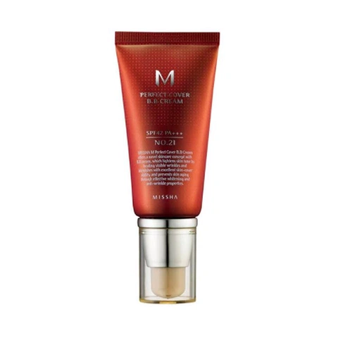 MISSHA M #21 LIGHT BEIGE PERFECT COVER BB CREAM (50ml)